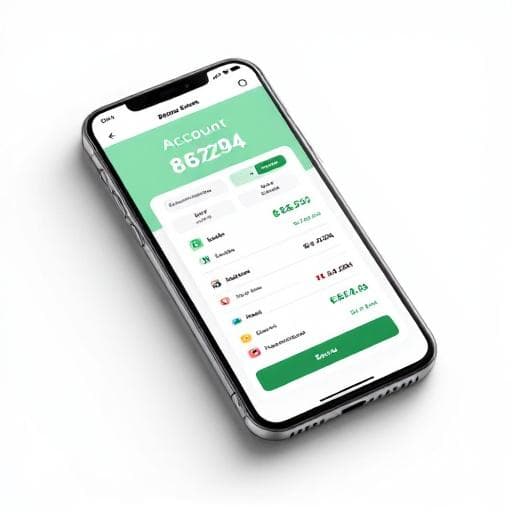 Phone showing $86,294 bank balance